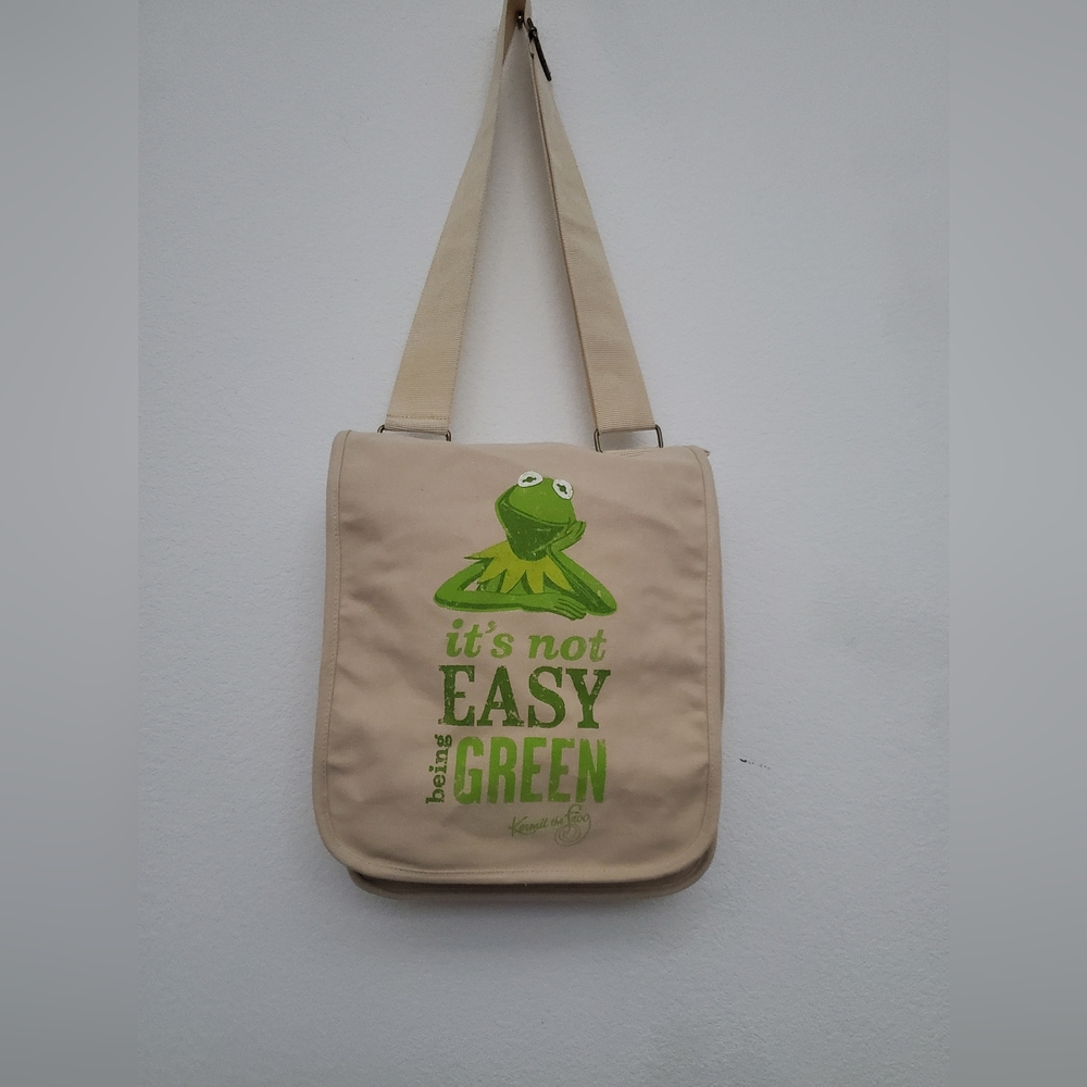 Disney Kermit the Frog Canvas Crossbody Bag.